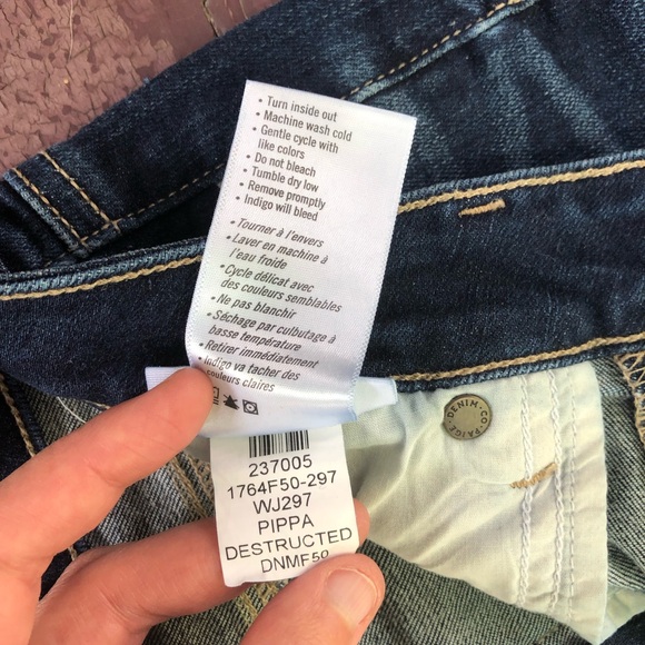 Paige Verdugo Ankle Jeans Dark Wash Distressed Skinny Stretch Size 28 - Picture 8 of 13